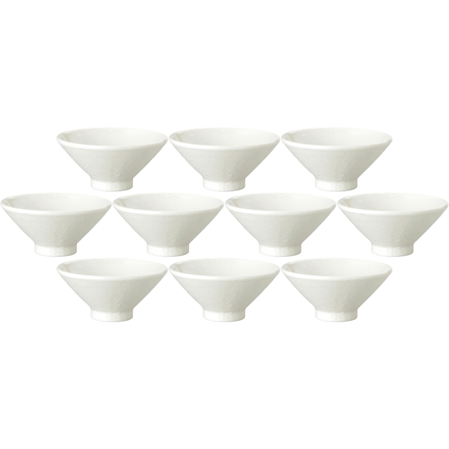 10個セット 綿雪 切立15cmライス碗 粉引 [15.1×7.2cm・490cc] | 和食器 ご飯茶碗 ライスボウル お椀 旅館