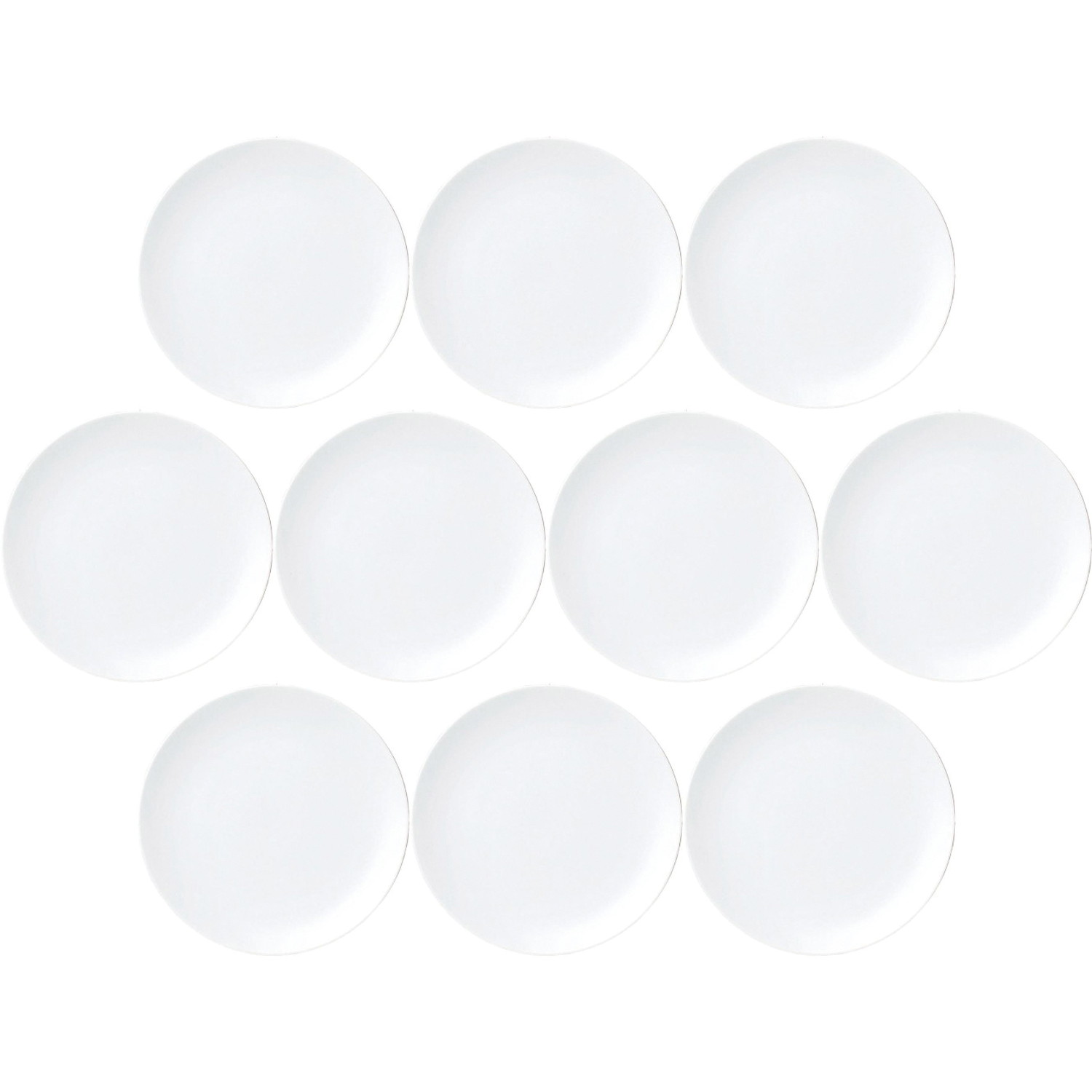 10個セット メタシェイプ メタ19cm皿 [19.5×1.8cm] | 洋食器 平皿 取り皿 白 業務用