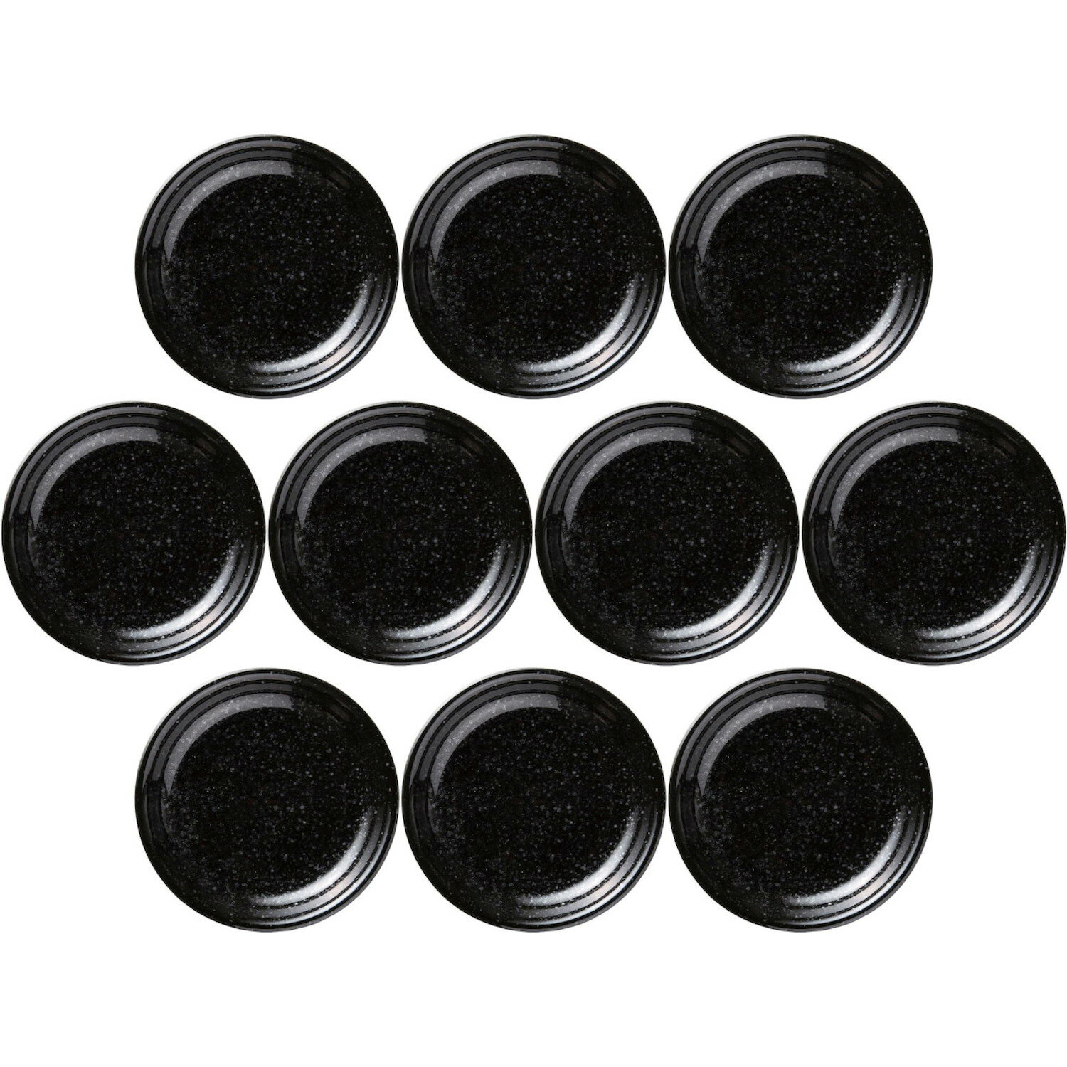 10個セット ベーシック 13cm皿 黒御影 [12.7×2.2cm] | 洋食器 小皿 ブラック 業務用 食洗機対応