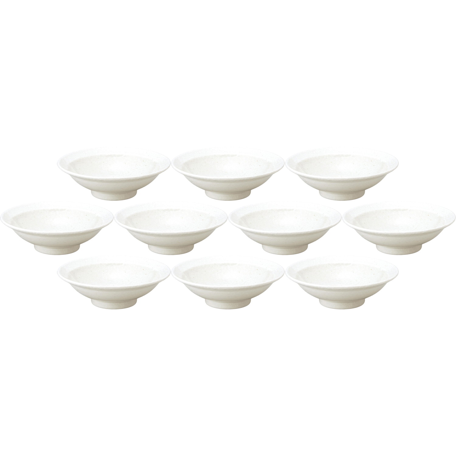 10個セット 和風中華 丸高台22cm深皿 粉引 [22×6.3cm] | 中華食器 中華皿 丸高台皿 深め皿 おしゃれ