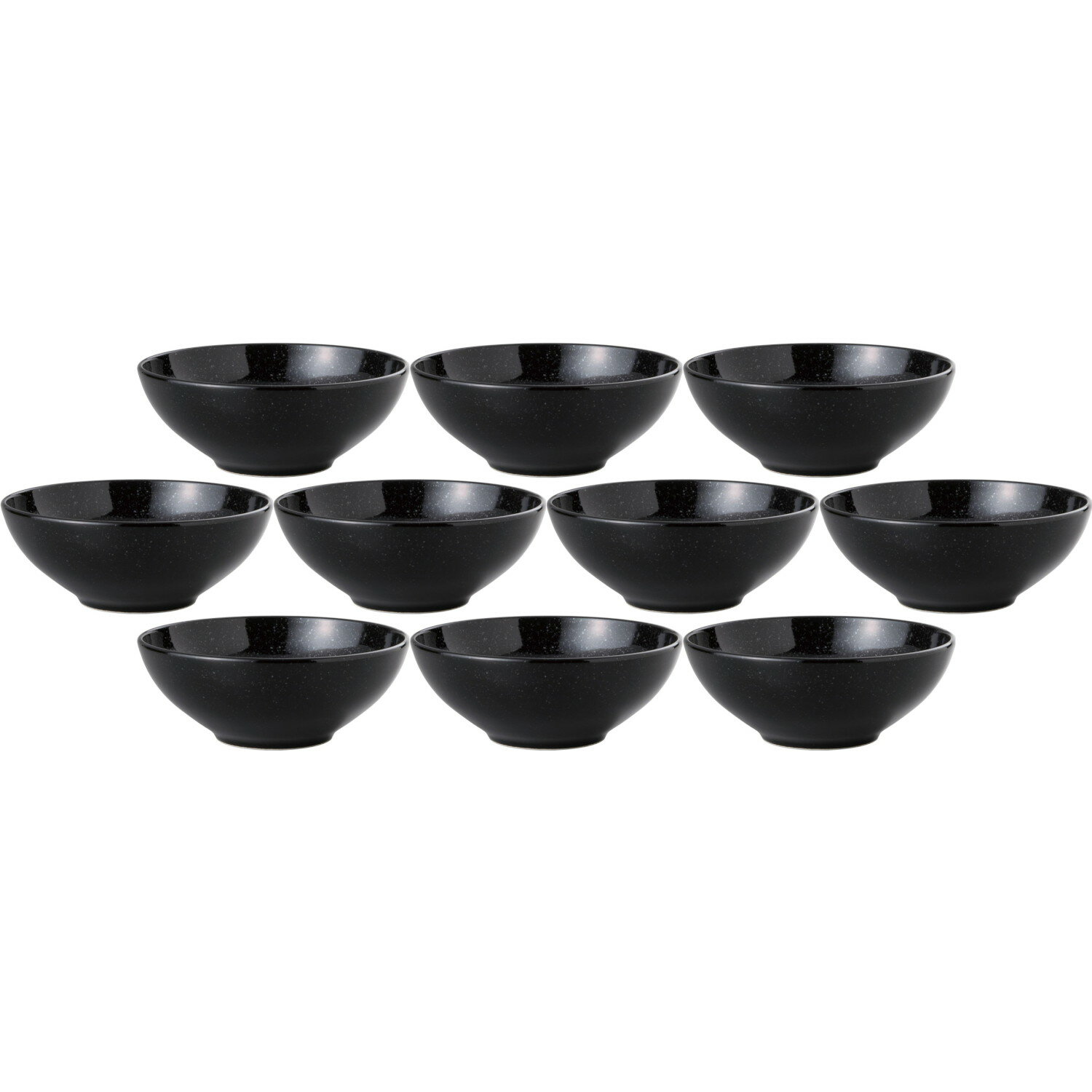 10個セット ベーシック 20cmボール 黒御影 [19.6×7.6cm・1,150cc] | 洋食器 ボウル お椀 ブラック 耐熱