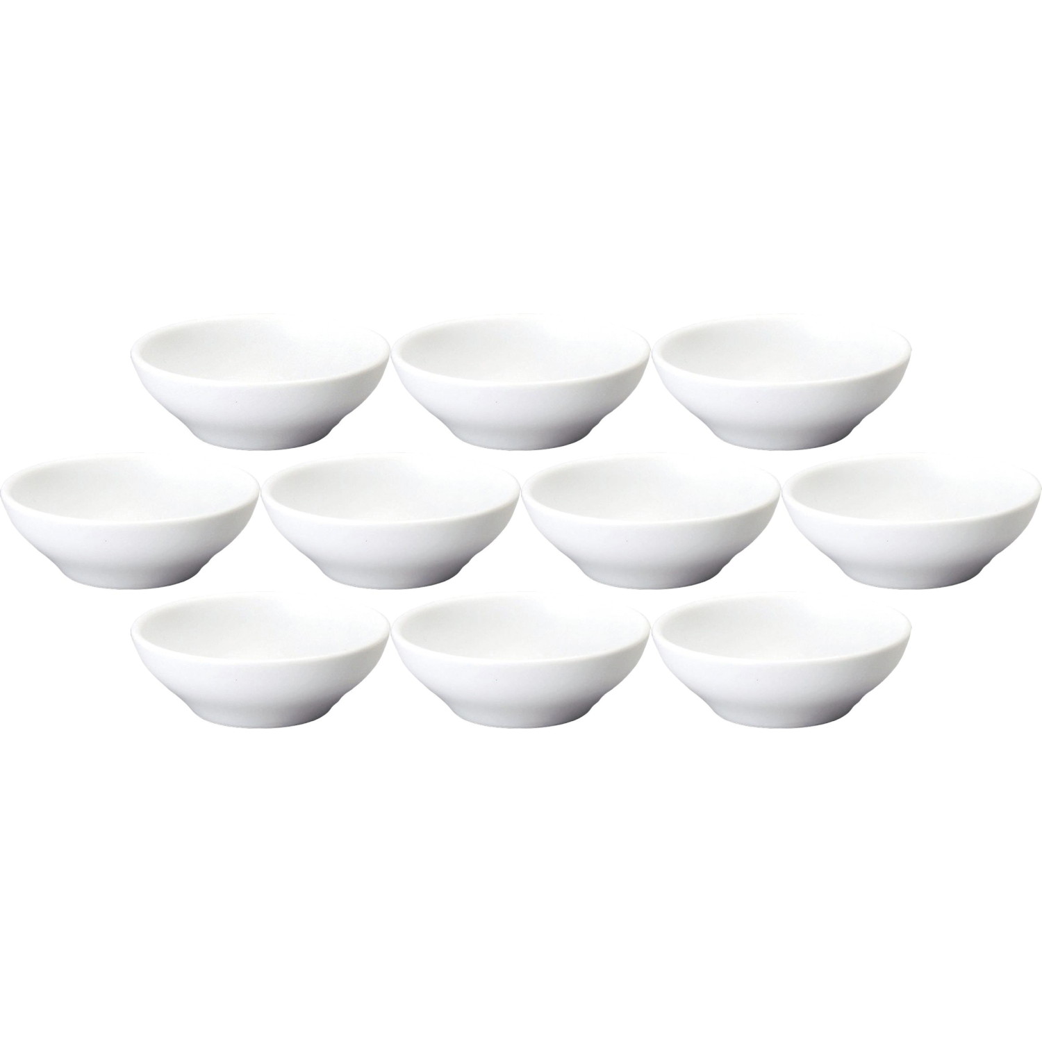 10個セット ベーシック 10cm浅ボール [10×3.4cm・140cc] | 洋食器 小皿 ボウル 白 調味料皿