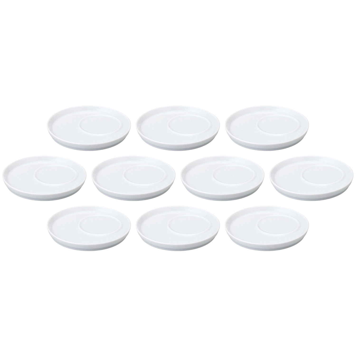 10個セット カフェプレート 15cm皿 白 [15.5×1.9cm] | カフェプレート ドリンクホルダー付き 業務用 ホ..
