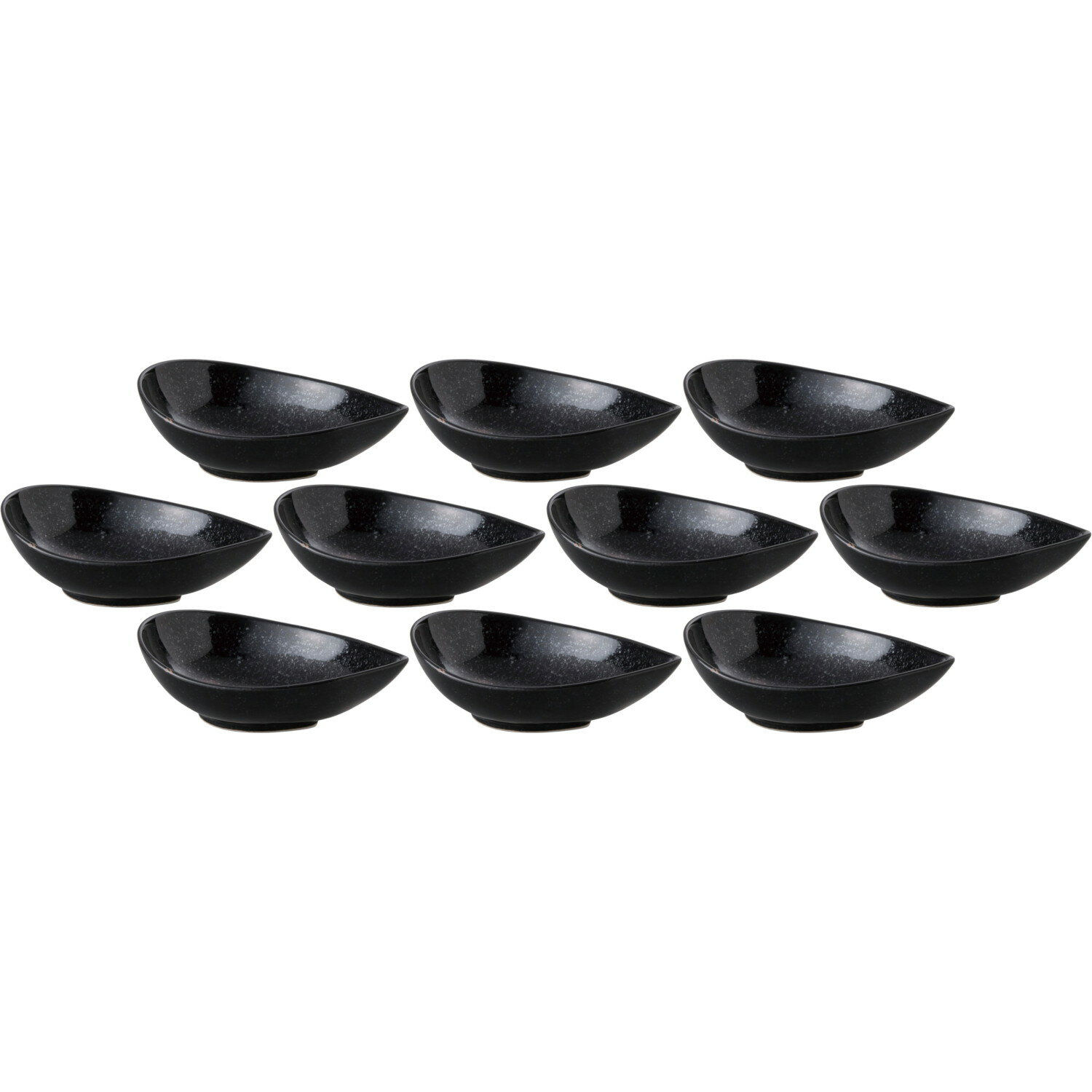 10個セット 天河 15cm片口鉢 黒御影 [15×9.6×5.1cm] | 和食器 注ぎ口付き ブラック おかず鉢 業務用