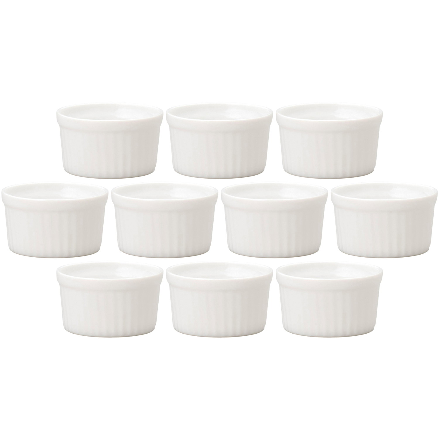 10個セット ナポリ 6cmススフレ [6.2×3.5cm・60cc] | ナポリ 超白磁 ココット スフレ オーブン対応