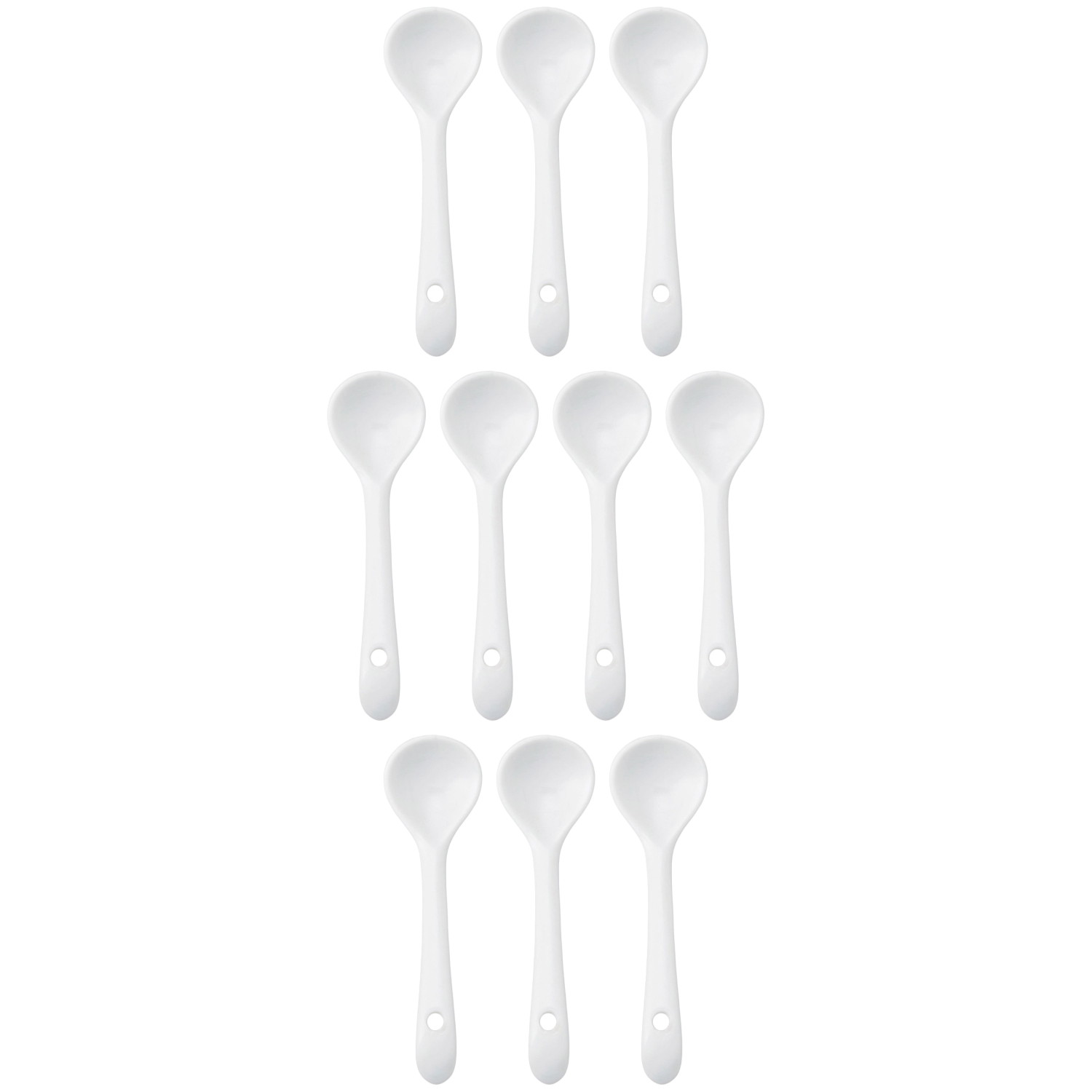 10個セット カトラリー ジャム [11.5×H3.2cm] | カトラリー ジャムスプーン セラミック ホワイト 調味..