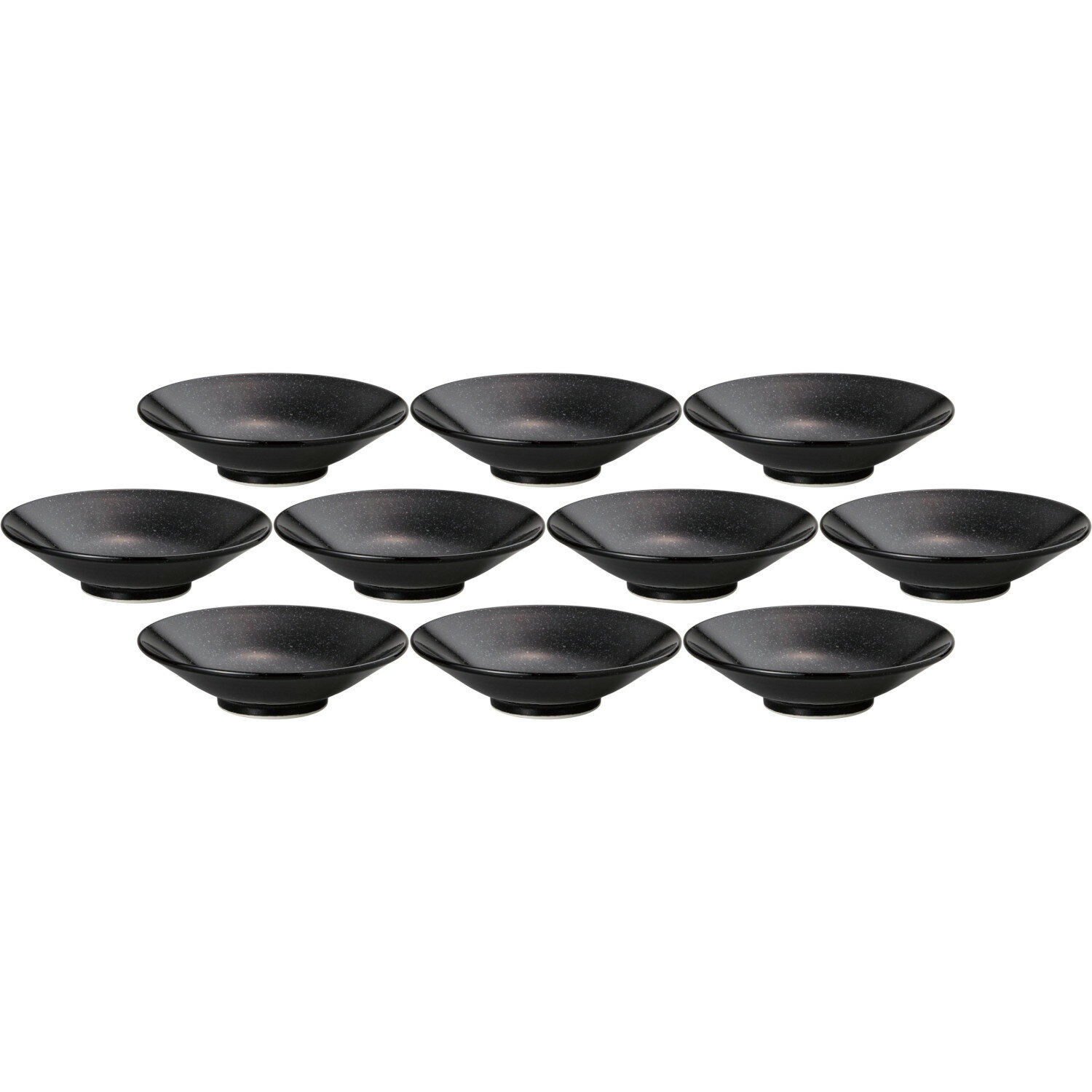 10個セット 黒中華 切立高台23cm浅丼 黒御影 [23.5×6.3cm・1,000cc] | 中華食器 浅型どんぶり 麺鉢 ブラック レストラン