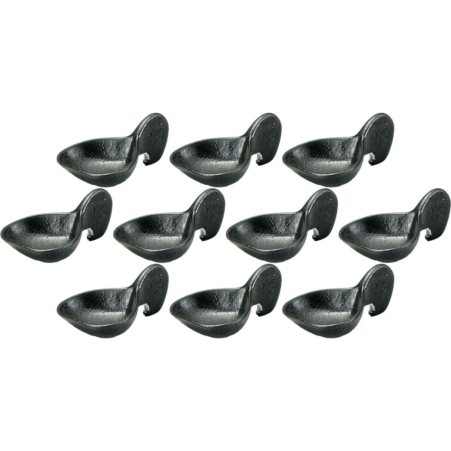 10個セット 珍味＆小付 6cmマロントレー 黒耀 [6.3×4.5×2.6cm] | 和食器 豆皿 小付 珍味入れ ブラック