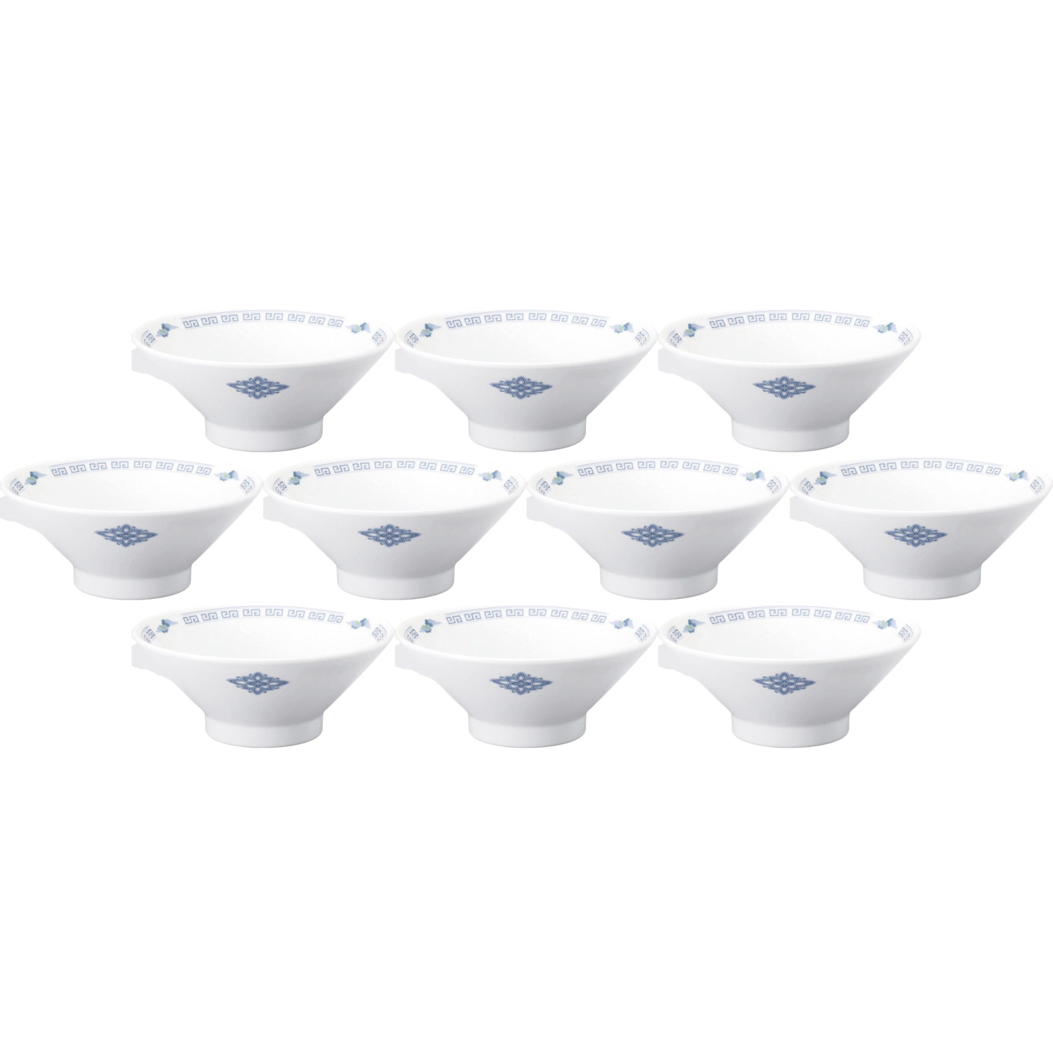 10個セット 翔鳳 切立高台22cm丼 [21.3×8.8cm・1,200cc] | 中華食器 麺どんぶり ラーメン鉢 切立高台丼 翔鳳