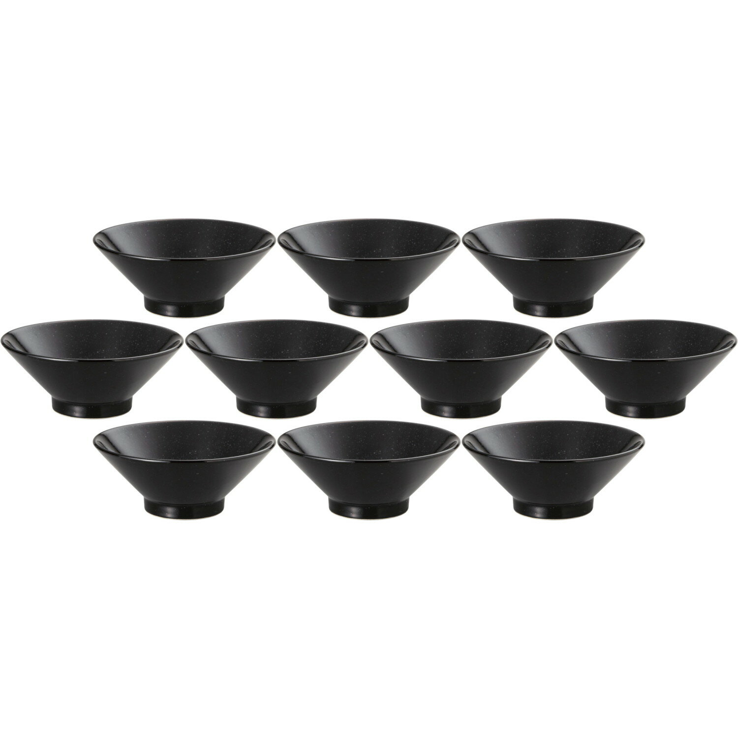 10個セット 黒中華 切立高台24cm丼 黒御影 [23.8×8.8cm・1,500cc] | 中華食器 どんぶり 麺鉢 切立高台丼 ブラック