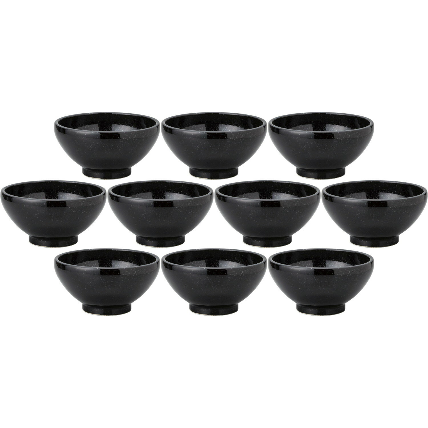 10個セット 黒中華 19cm玉丼 黒御影 [19×9.8cm・1,400cc] | 中華食器 どんぶり 麺丼 ブラック レストラン