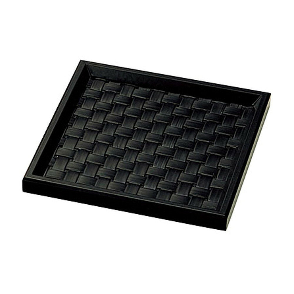 四ッ目銘ー盆 黒 [ 約17 x 17 x H1.6cm ] お盆 | お盆 トレー トレイ おぼん 食器 業務用 配膳 プレゼント ギフト 結婚祝い 引き出物 内祝い 開店祝い 退職祝い せともの 瀬戸物 贈答品 贈り物 人気 通販