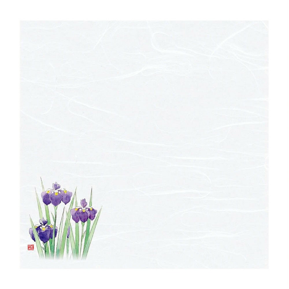 4寸 四季彩雲竜敷紙 100枚入 菖蒲(4月～5月) [ 約12 x 12cm ] 【 敷紙 】 | 旅館 料亭 ホテル 宴会 懐石 和食 イベント 業務用