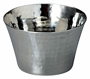 ステンレス槌目　カップS [約φ6.2×H3.8cm] | 盛り 刺身 デザート フルーツ 映える オシャレ 銀彩