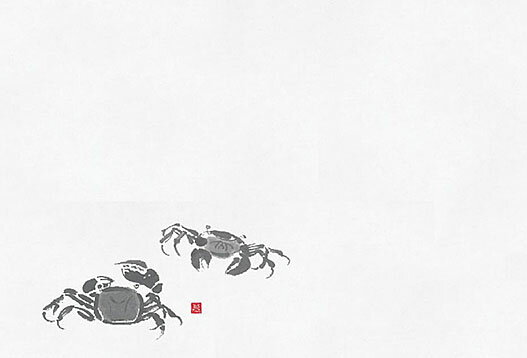 尺2四季彩まっと 鮮魚 かに(蟹) (100枚入) [約25×36cm] | 和食 料理 定食 懐石料理 演出 テーブルウエア テーブルマット 懐石マット ランチョンマット