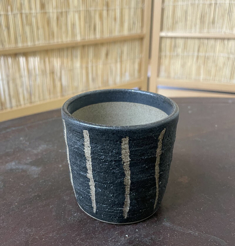彫十草 湯呑