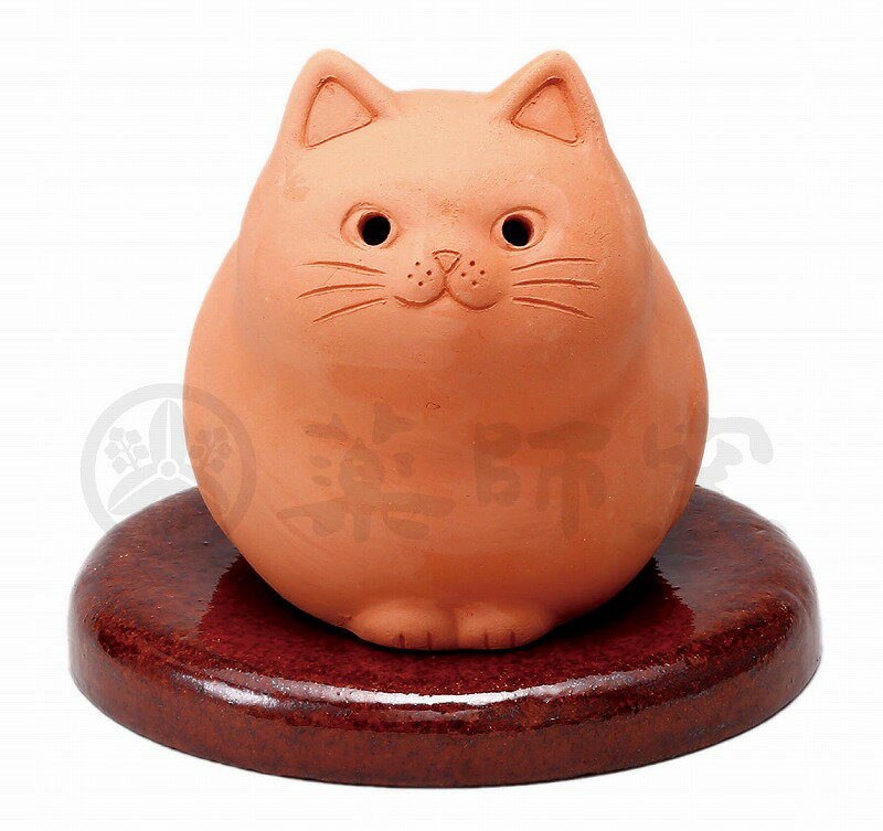 猫 素焼 メェイキャット 香炉