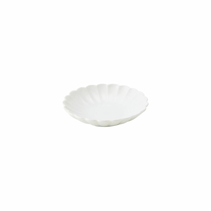 Mino Ware - 菊型　9.5cm 皿　白