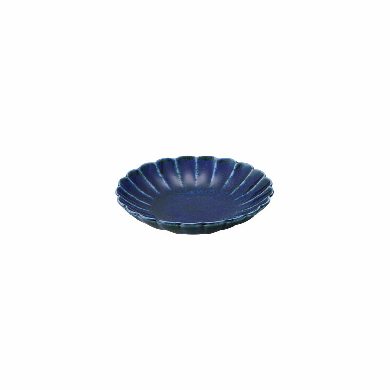 乐天商城 - 菊型　9.5cm 皿　瑠璃