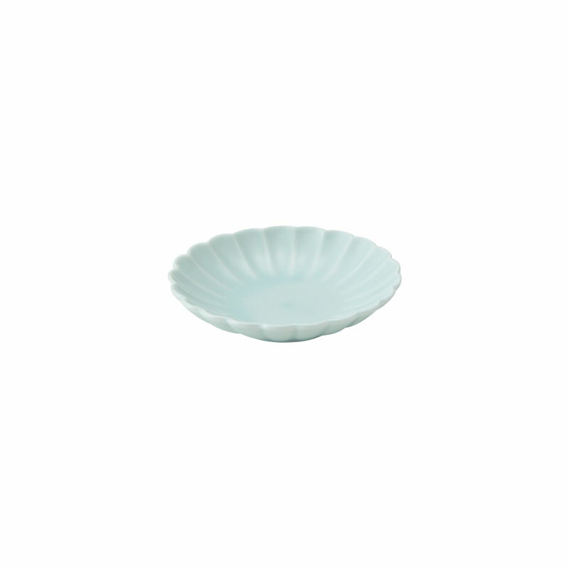 Mino Ware - 菊型　9.5cm 皿　青磁