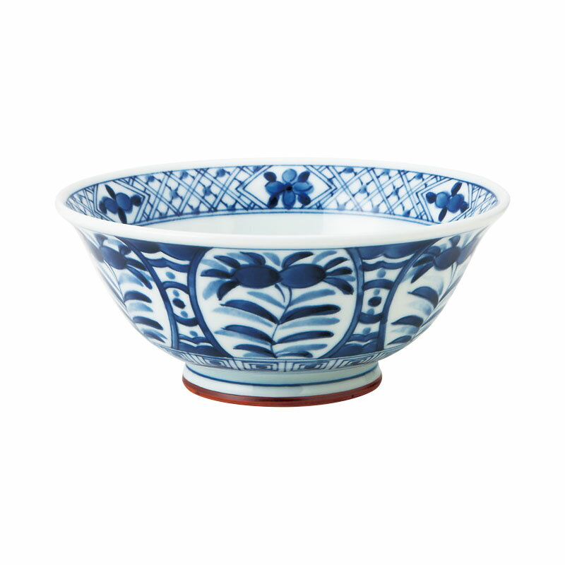 China - 間取藍花　UK麺鉢　染付　どんぶり