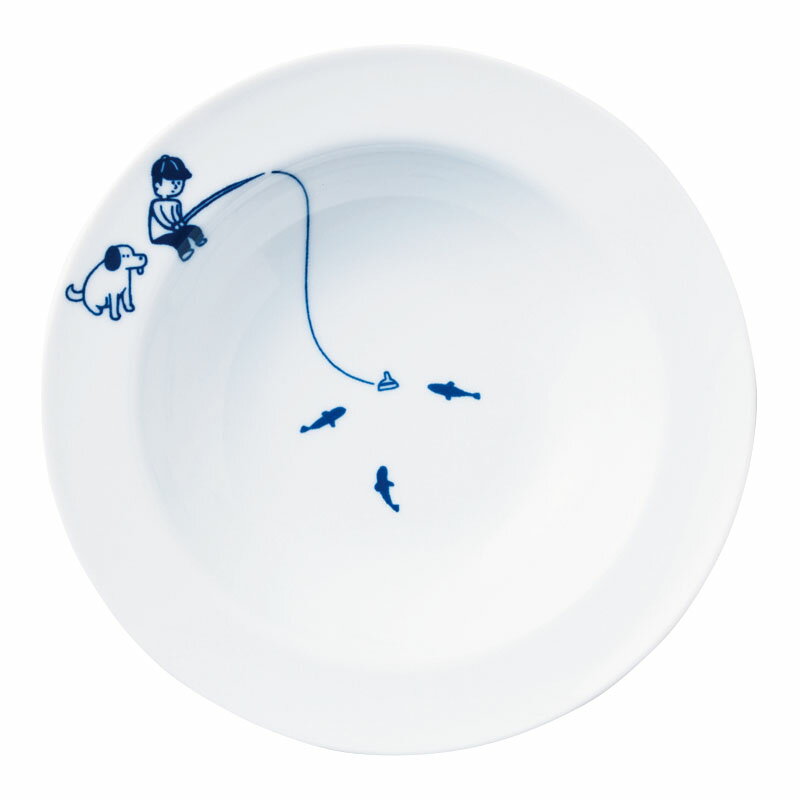 釣り　21リムパスタ皿　大皿