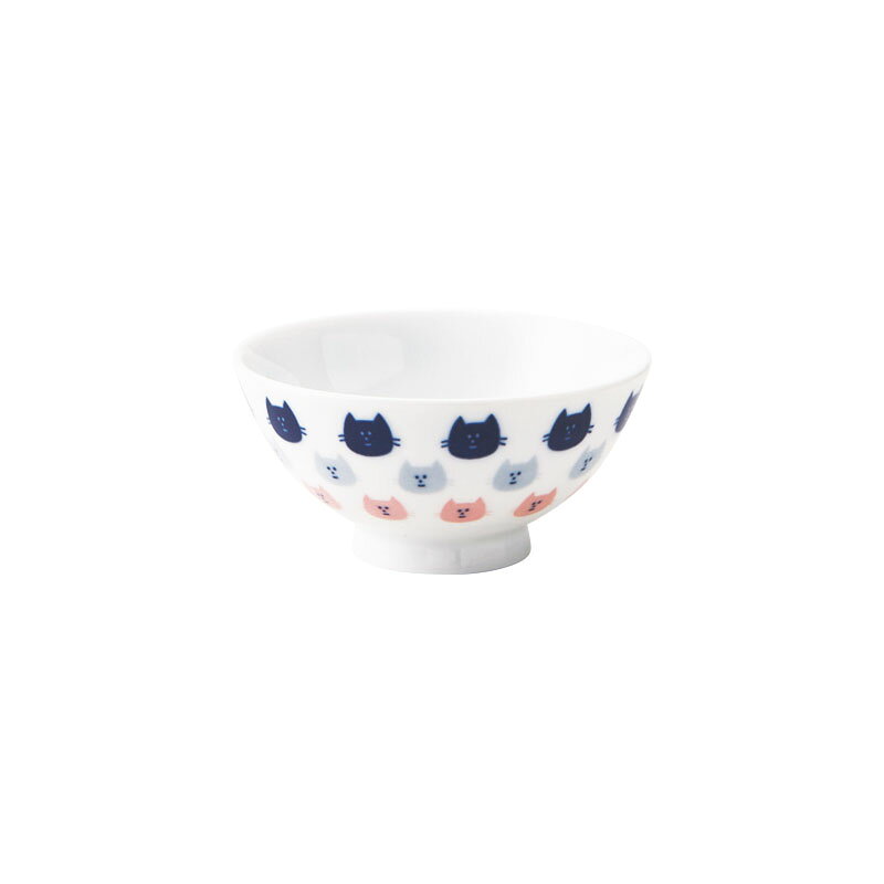 ねこVP茶碗 白磁