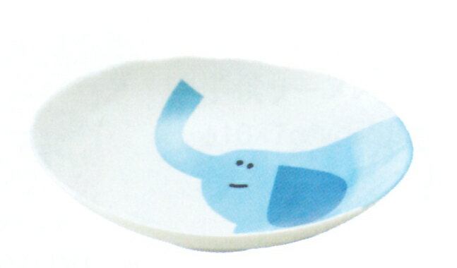 Mino Ware - キッズ ゾウ 6号楕円 深皿 おかず皿　子ども食器