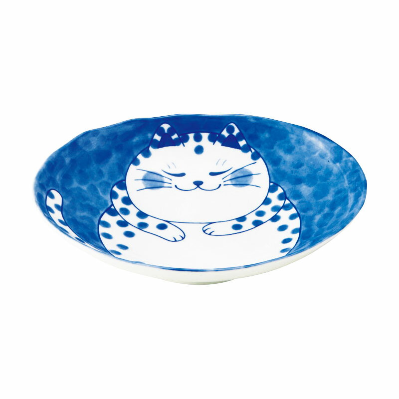 Other Dishes - ブチねこ 60楕円深皿　うすかる