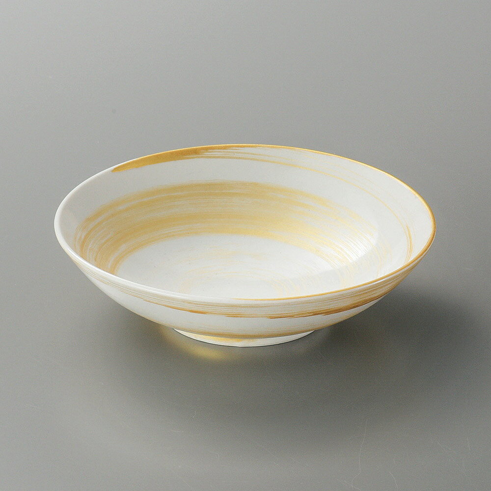 金刷毛目丸刺身鉢