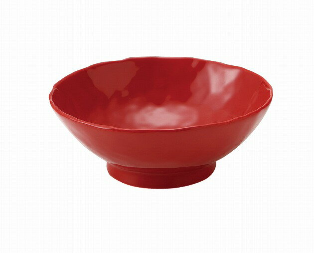 Large Bowl - 赤釉　手びねりめん鉢