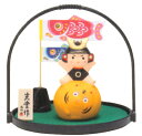 錦彩わらべ大将 虎退治(陶器/五月人形)