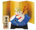 童出世鯉福鈴手提小判盆(小)(陶器/五月人形)