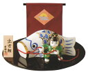 出世鯉曳き(白磁)(陶器/五月人形)