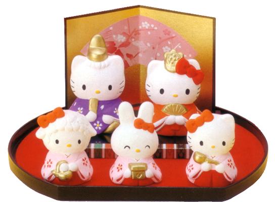 雛飾り セット ハローキティ HELLO KITTY キティ キティちゃん 立雛 出産祝い 陶器 桃の節句 雛祭 内祝 誕生日 お祝 お雛様 お雛さま おひな様 ひな祭りの商品画像