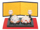 丸雛 親王飾 赤絵 出産祝 陶器 桃の節句 雛祭 内祝 誕生日 お雛様 お雛さま おひな様 雛人形 ひな人形