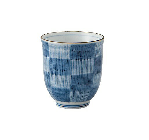 糸筋市松　ゆらぎ長湯呑み（おしゃれ湯飲み/湯のみ）