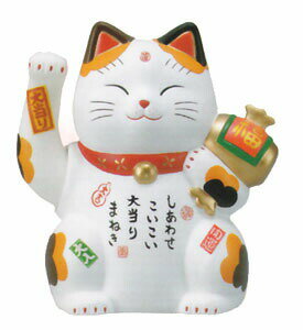 【新作】錦彩大当り招き猫（白）【楽ギフ_メッセ】【楽ギフ_メッセ入力】【楽ギフ_...
