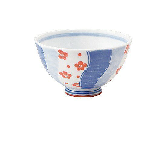 ねじり小花(赤)　UKあおい型茶碗