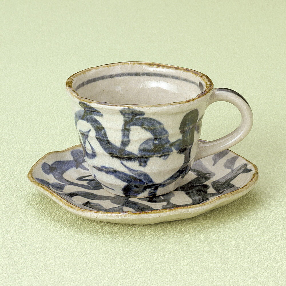 新たこ唐草コーヒー碗皿