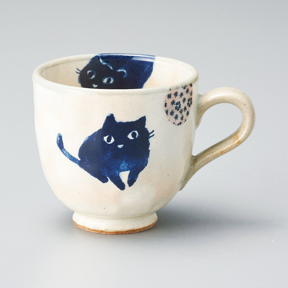 猫にまりマグ（赤）
