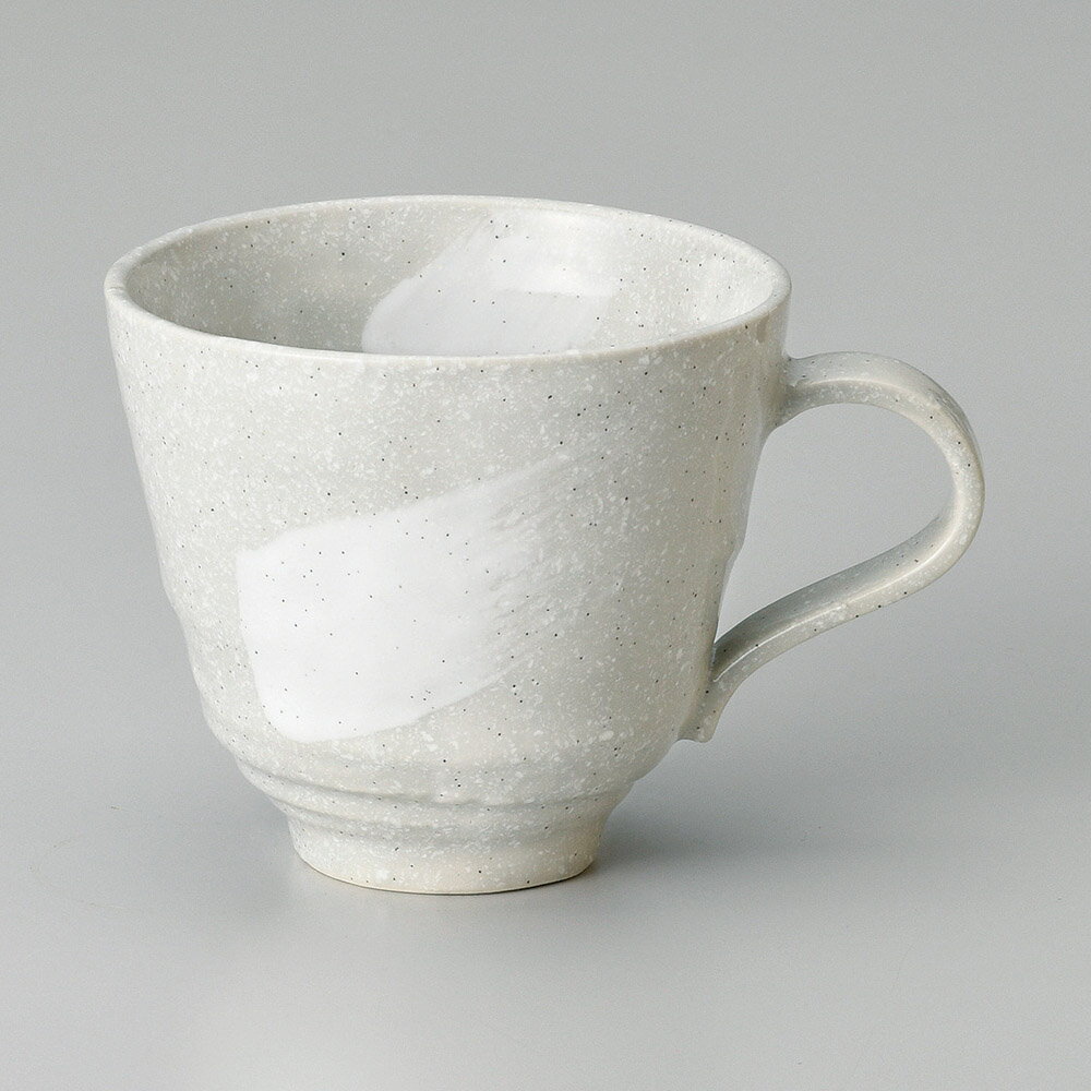 グレー白刷毛マグカップ