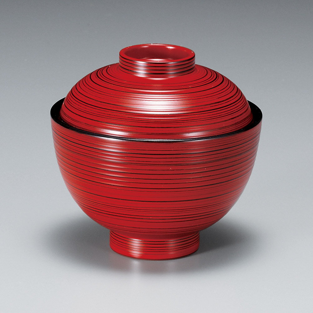 Other Tableware - ［TA］3.3寸刷毛目小吸椀 朱研ぎ出し