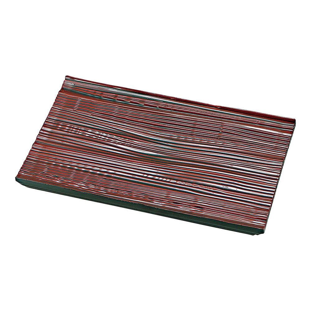 ［TA］流木盛皿 溜塗（中）