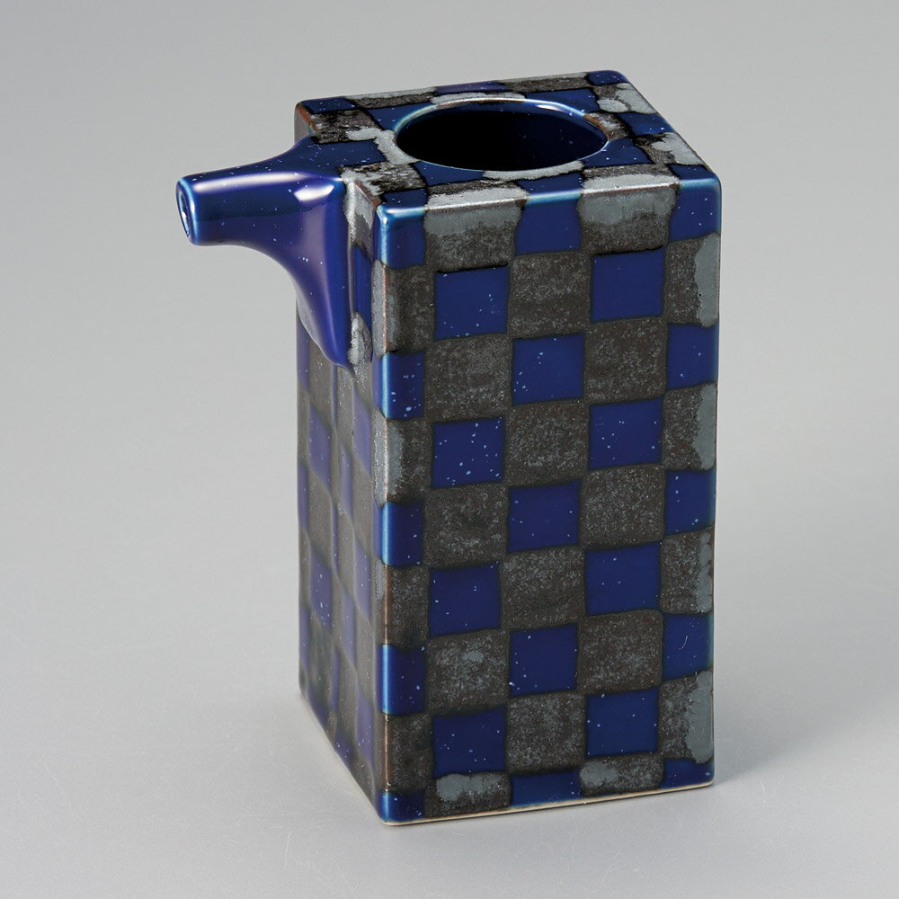 金彩市松角冷酒器