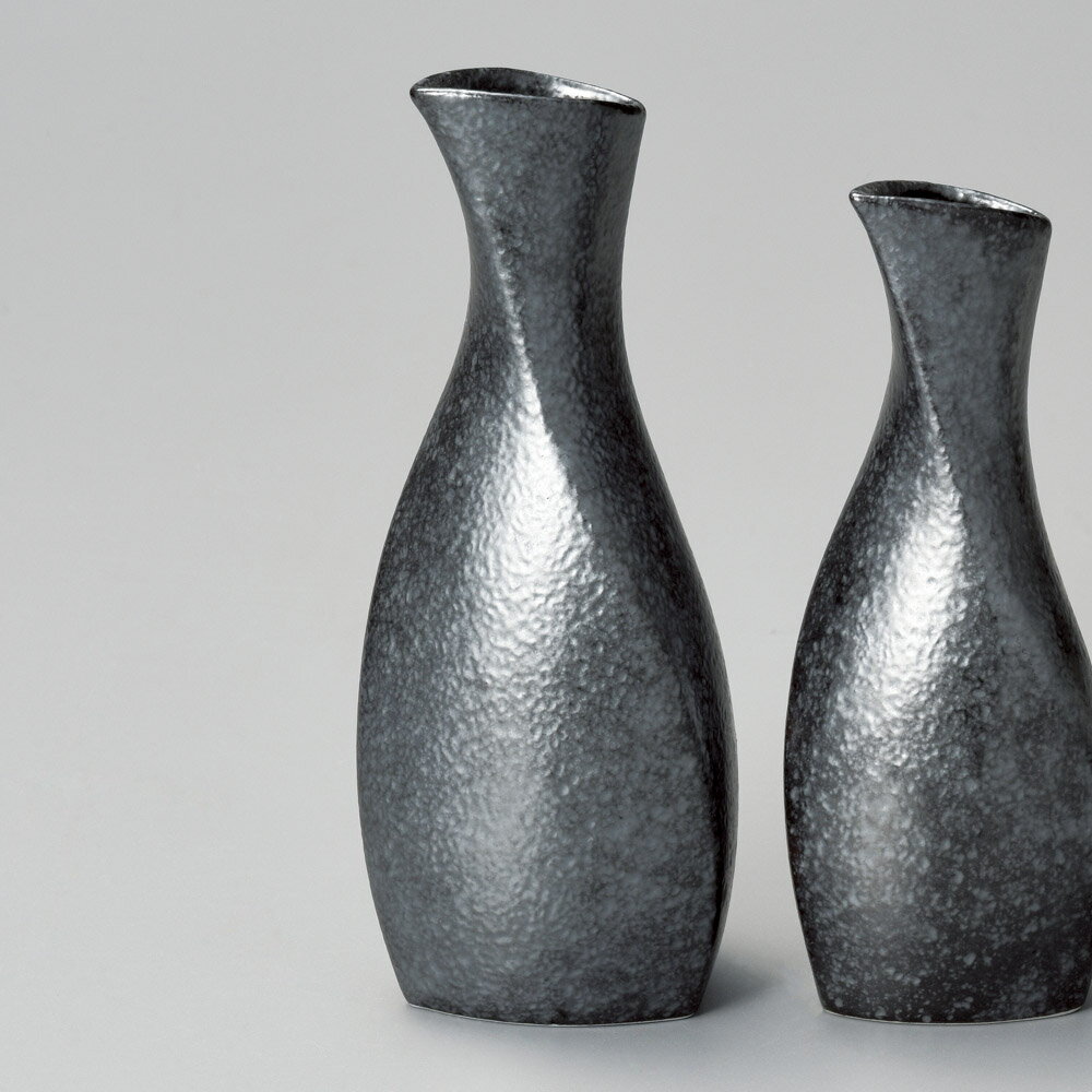 銀黒ネジリ2号徳利