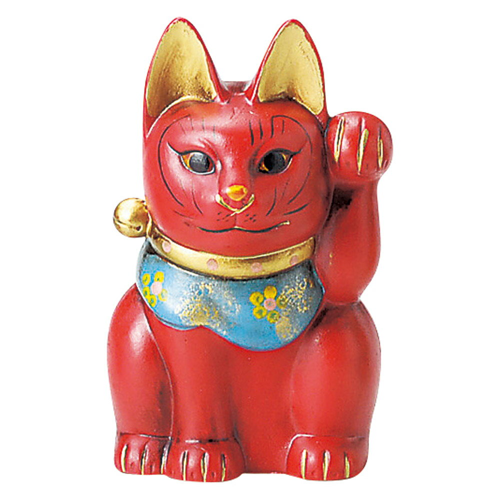 三河招き猫 親子猫 サビ猫＆クロ猫２点セット 土人形 美品 80208-570.jpg
