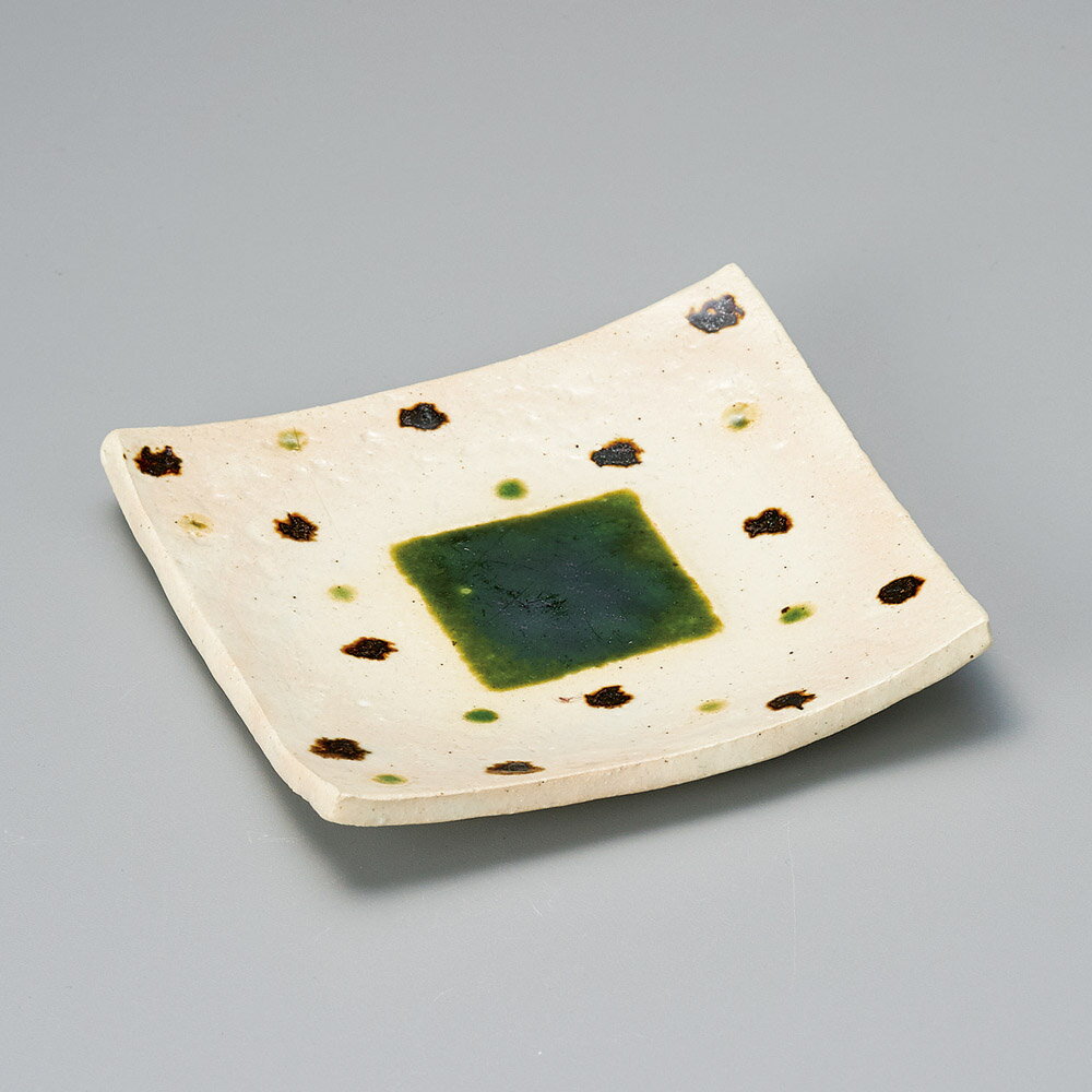 織部水玉銘々皿