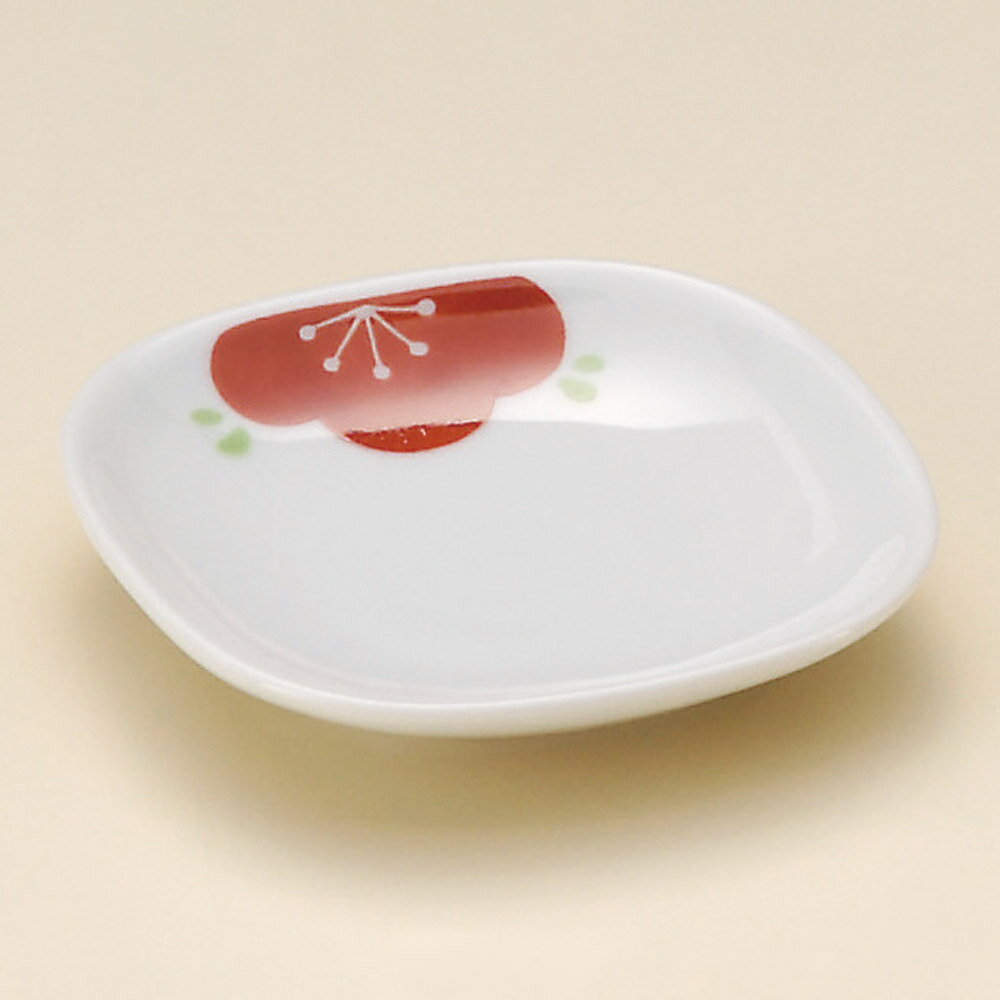 紅梅四方姫小皿