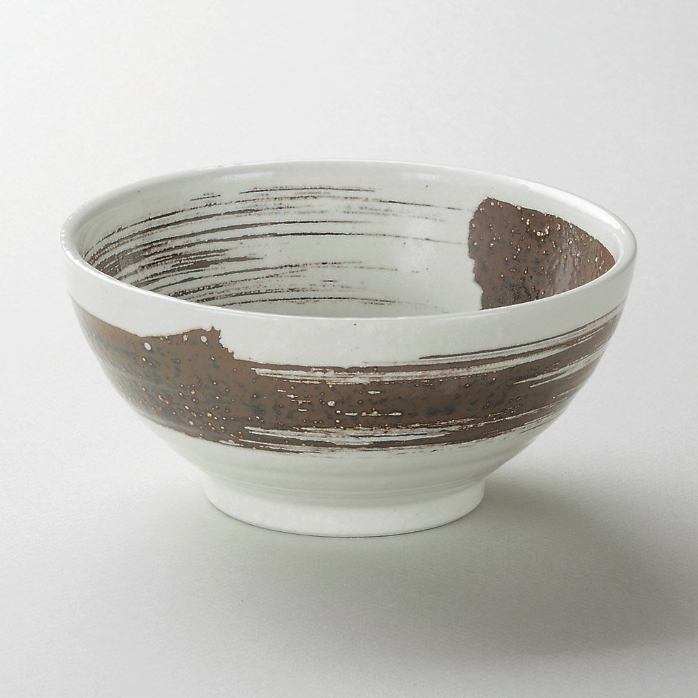 粉引刷毛目うどん丼